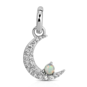 October Opal Birthstone Charm - Moon (Rewards Store)