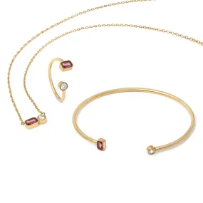 October Opal Birthstone Gift Set - Yellow Gold