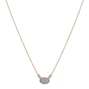 Opal Diamond Dew Necklace