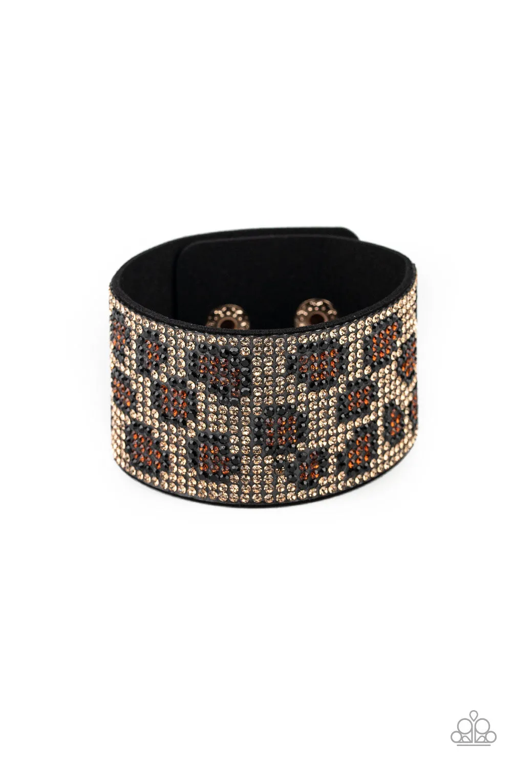 Open Door Jewelry - Cheetah Couture - Brown Bracelet - Paparazzi Accessories