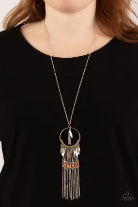 Open Door Jewelry - Dancing Dreamcatcher - Multi Necklace - Paparazzi Accessories