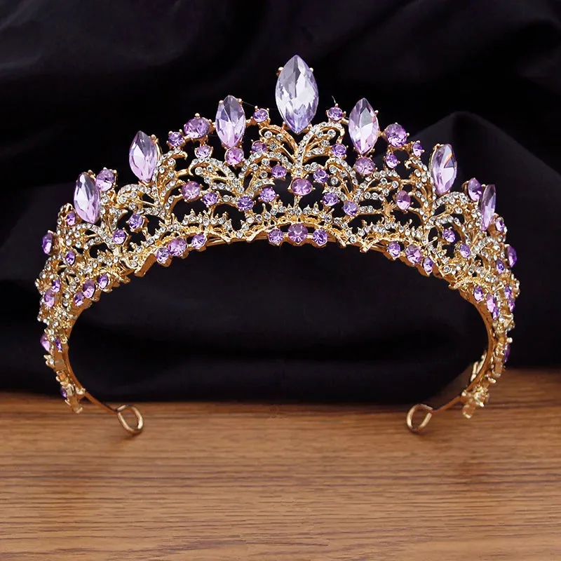 Ornate Crystal Wedding Crown Bridal Tiaras Party Prom Hair Accessories