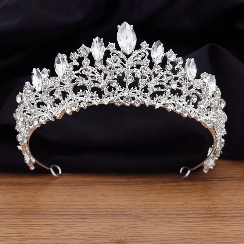 Ornate Crystal Wedding Crown Bridal Tiaras Party Prom Hair Accessories