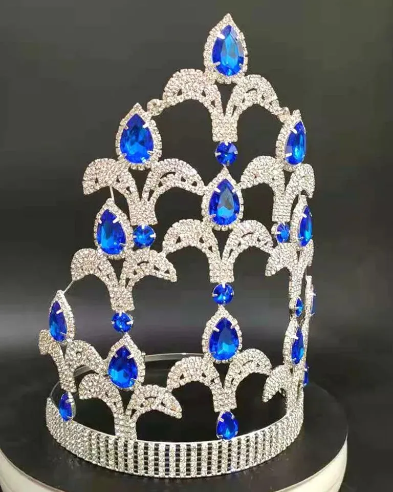 Pageant Tiras And Large Luxury wedding Crowns