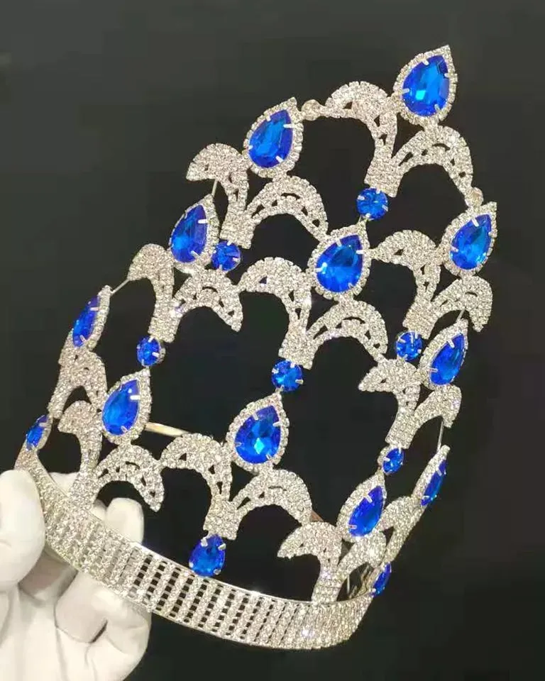 Pageant Tiras And Large Luxury wedding Crowns