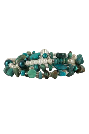 Paige Wallace Mixed Pearl & Turquoise Bracelet