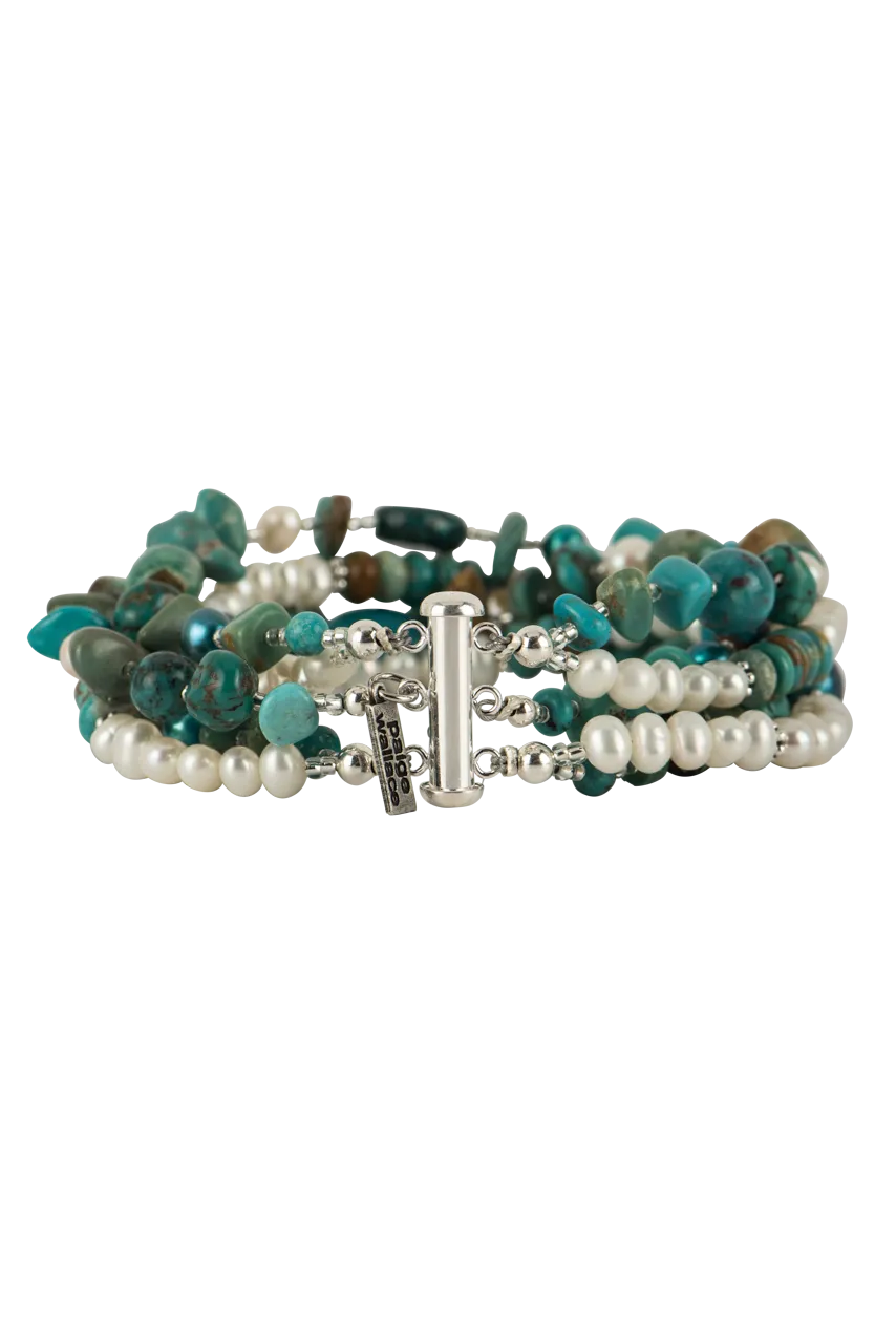 Paige Wallace Mixed Pearl & Turquoise Bracelet