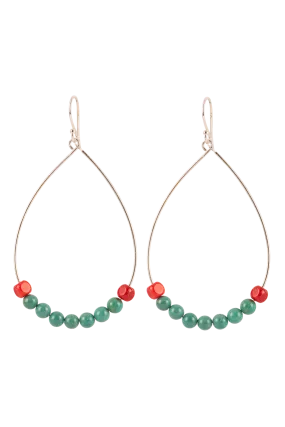 Paige Wallace Turquoise & Coral Earrings