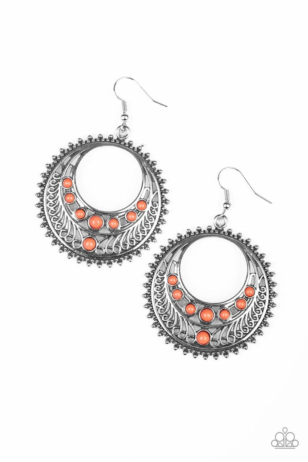 Paparazzi Boho Bliss Earrings Orange