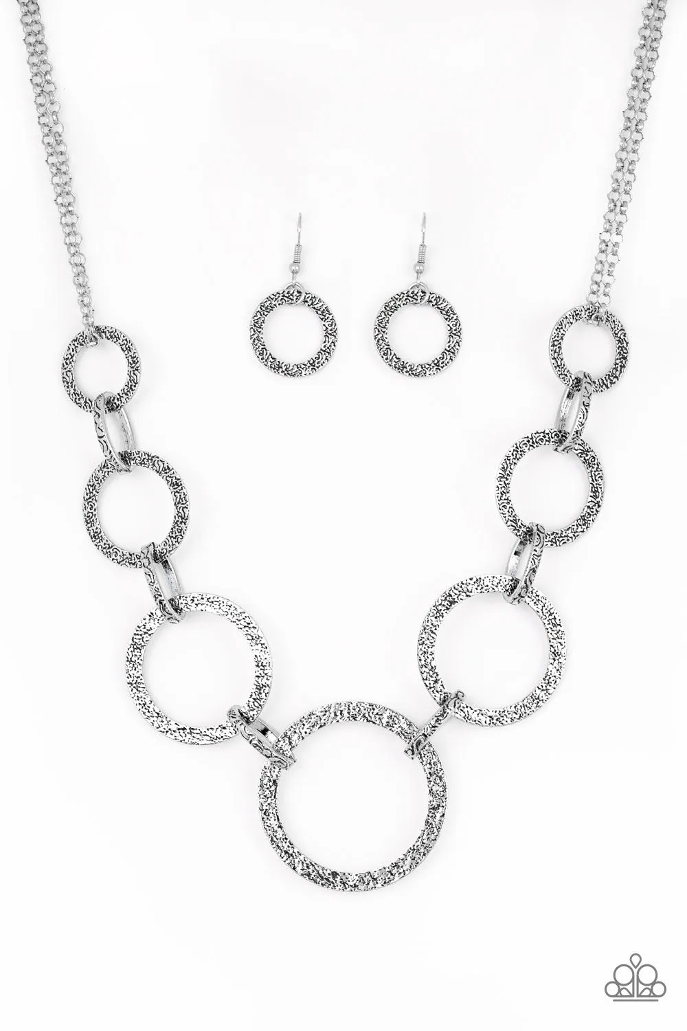 Paparazzi City Circus Necklace Silver