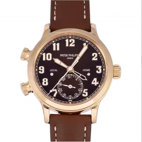 Patek Philippe Calatrava Pilot Travel Time 7234R-001 37.5mm Brown Warranty included