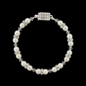 Pearl & Crystal Beaded Bridal Bracelet