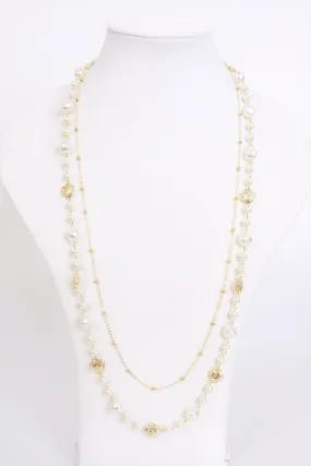 Pearls and Roses Necklace