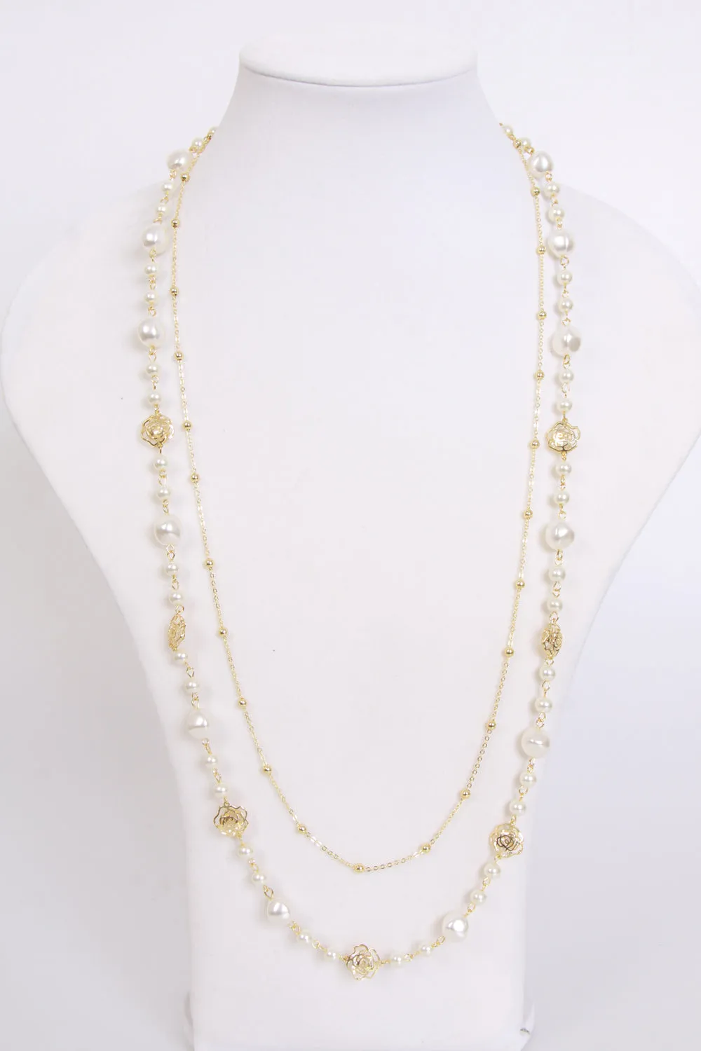 Pearls and Roses Necklace