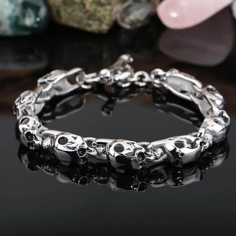 Personalized Titanium Skull Bracelet for Men - Korean Fashion Jewelry