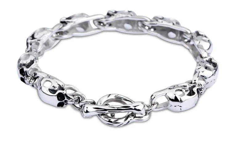 Personalized Titanium Skull Bracelet for Men - Korean Fashion Jewelry