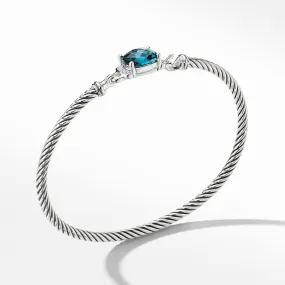 Petite Wheaton Bracelet with Hampton Blue Topaz and Diamonds