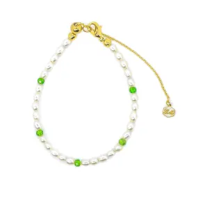 Poetic Pearl Set - Green Chalcedony Bracelet & Necklace