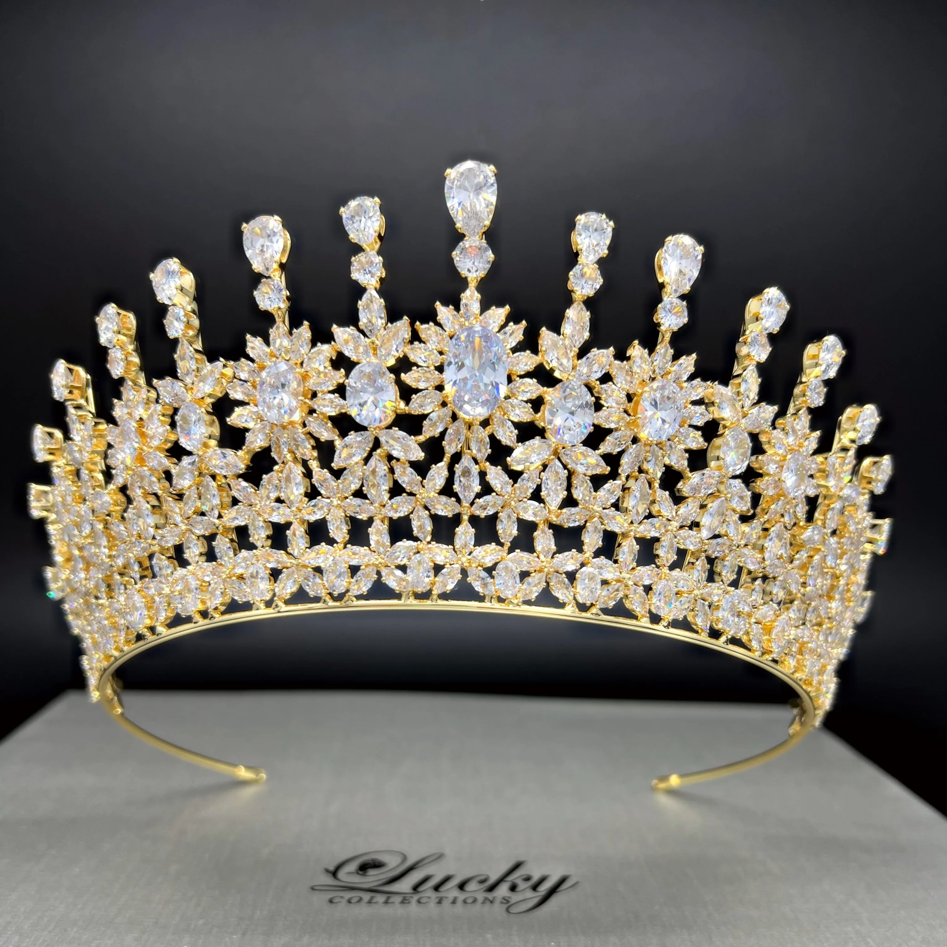 Queen Cubic Zirconia Bridal and Quinceanera Tiara, Celestial