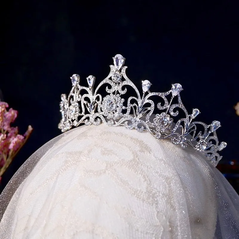 "Alena" - Silver Cubic Zirconia Bridal Tiara