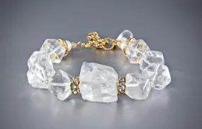 "Ice" - Crystal Quartz Bridal Bracelet