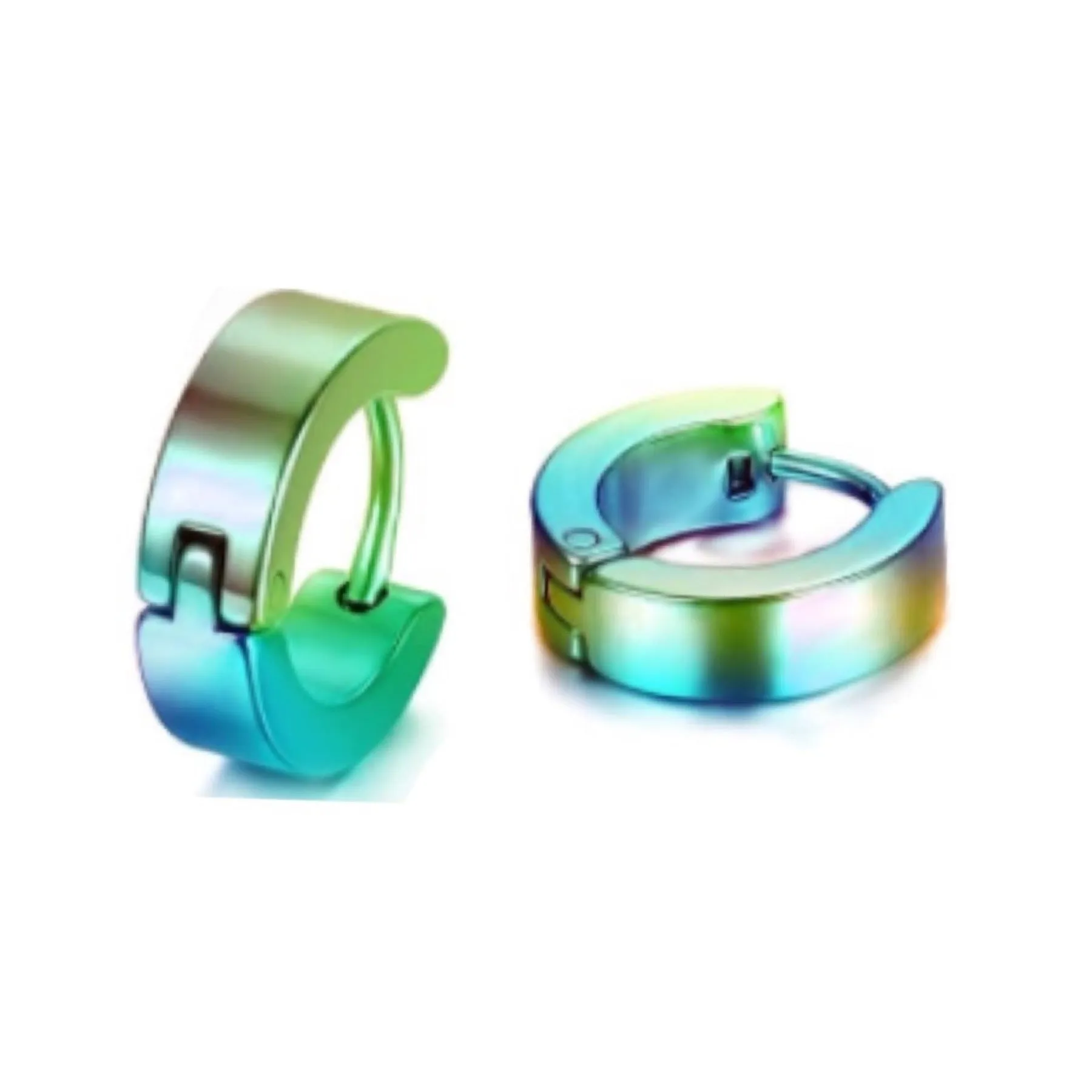 Rainbow Huggie Hoop Earrings