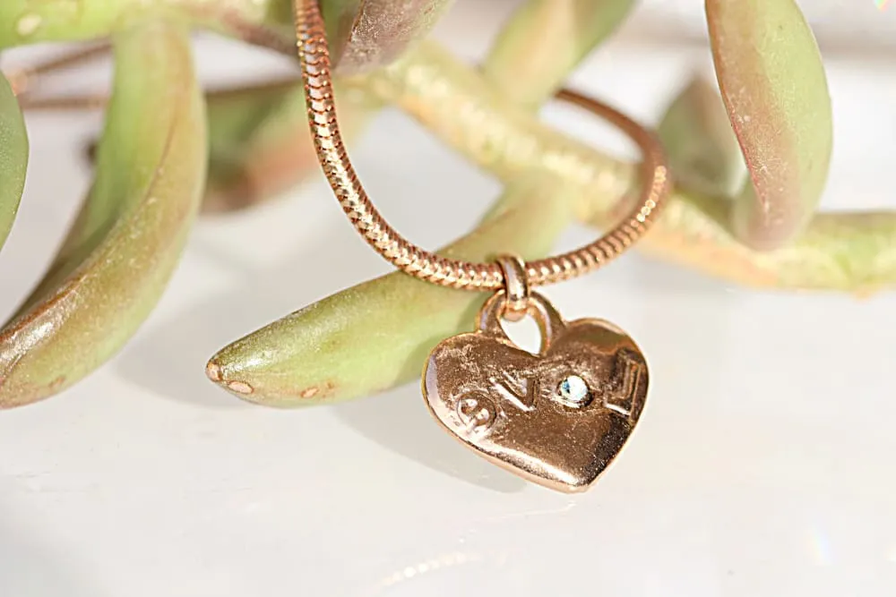 Rose Gold Heart Necklace