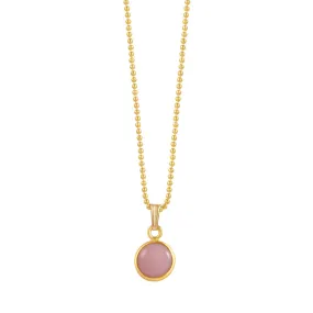 ROUND PINK OPAL NECKLACE