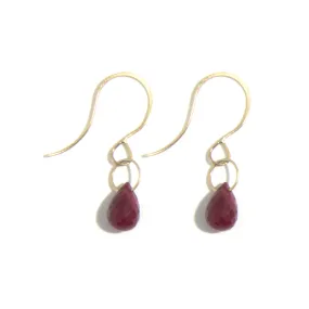 Ruby Single Drop Earrings