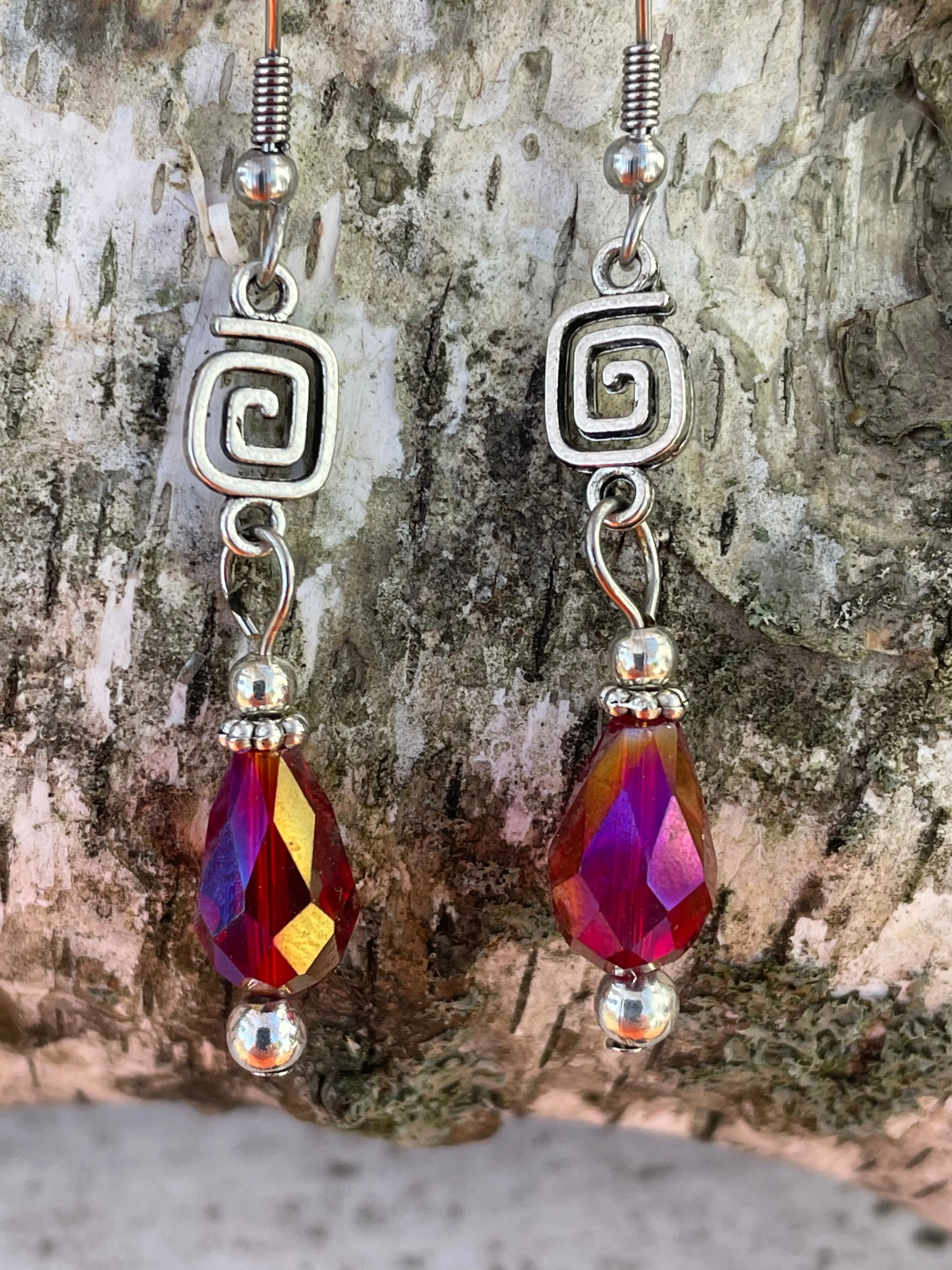 Ruby Teardrop Earrings