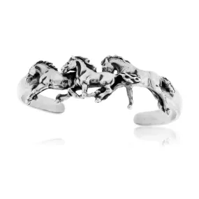 Running Horse Sterling Silver Cuff