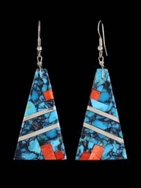 Santo Domingo Inlay Mosaic Dangle Earrings