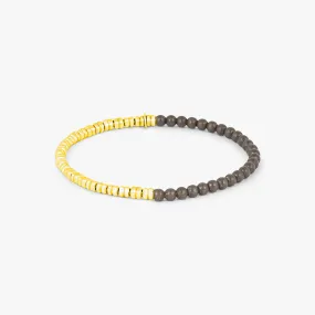 Santorini Bracelet In Yellow Gold & Grey Titanium