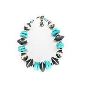 Saucer Navajo Pearl Bracelet - Turquoise