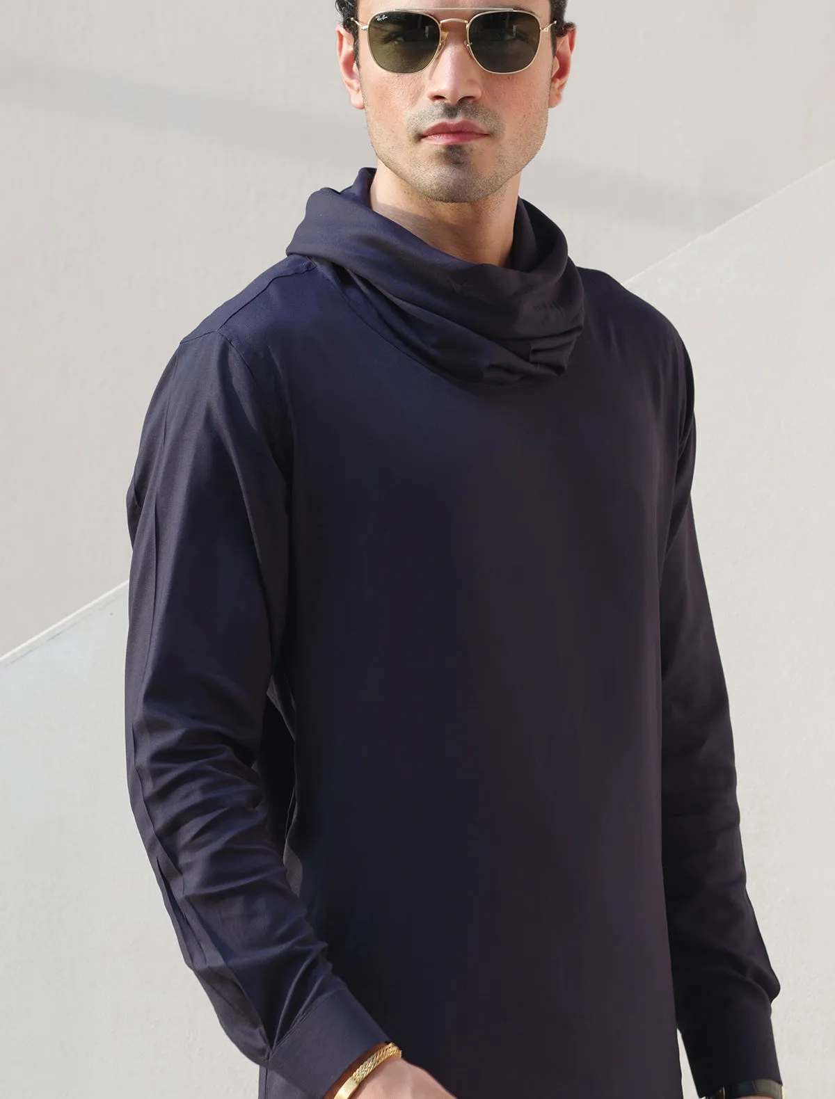 SCARF COLLAR KURTA PAJAMA