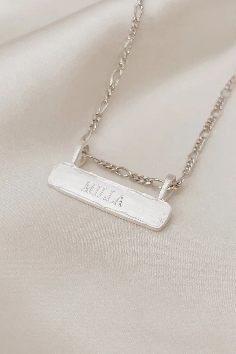 Signature Bar Necklace - Silver