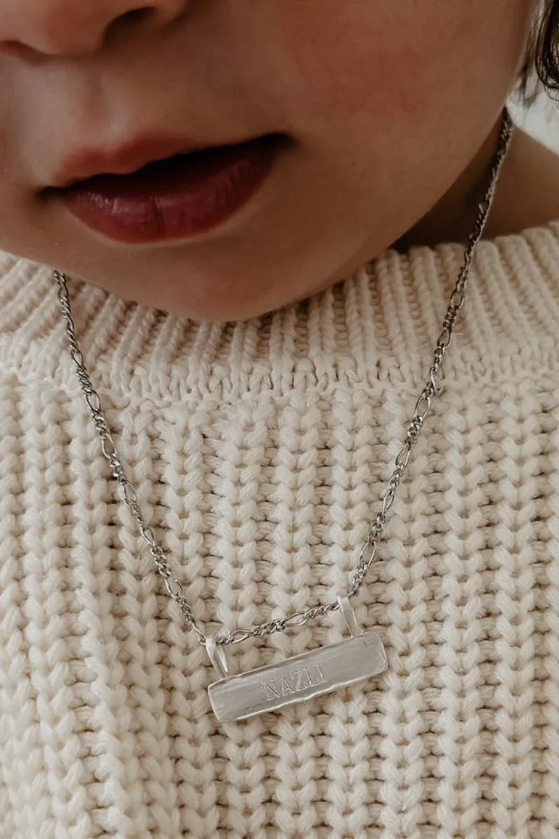 Signature Bar Necklace - Silver