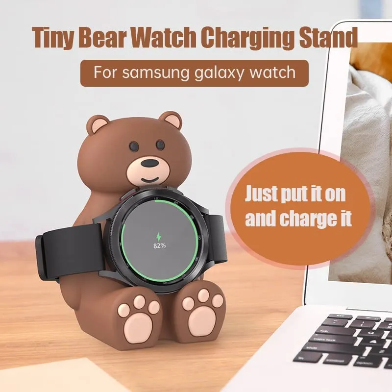 SIKAI Bear Slicone Case Watch Stand for Samsung Galaxy Watch 5 44mm 40mm 5Pro 55mm