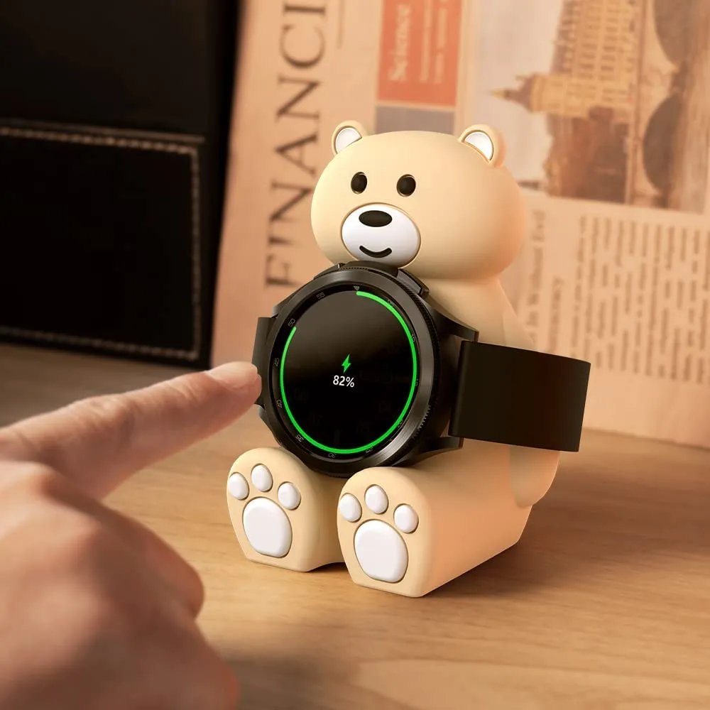 SIKAI Bear Slicone Case Watch Stand for Samsung Galaxy Watch 5 44mm 40mm 5Pro 55mm