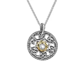 Silver and 10k Gold Lovers Knot Tempest Pendant