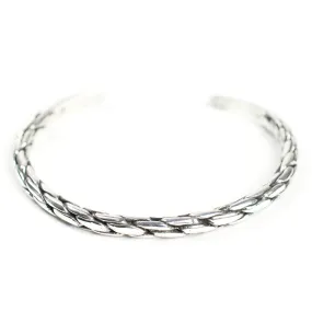 Silver Braided Cuff