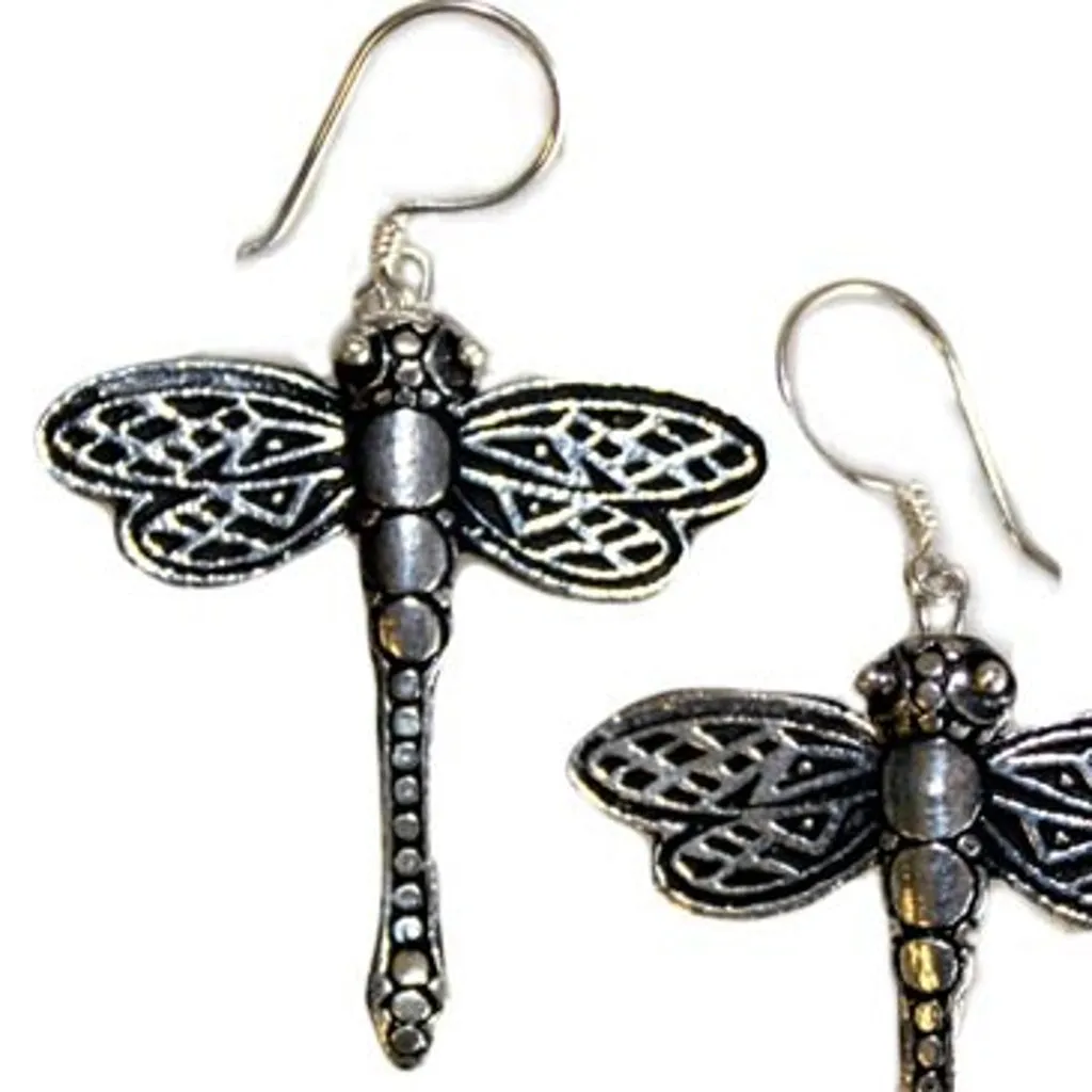 Silver Earrings - Dragonflies -925 Sterling Silver - Made in Thailand