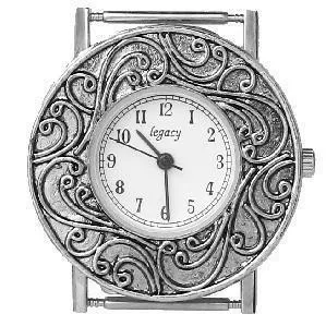 Silver Swirl Watch Face_18mm Bars