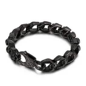 Skull Rock Men's Bracelet - Titanium Steel Hip Hop Jewelry