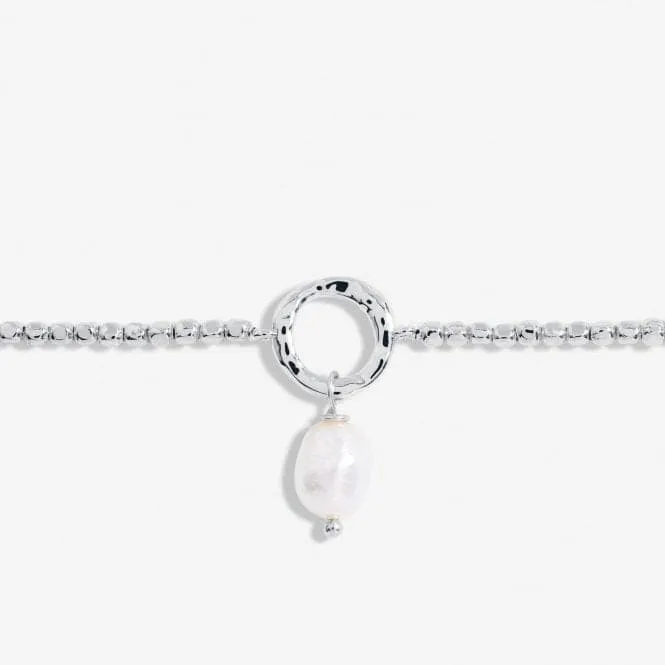 Solaria Baroque Pearl Silver Plated Loop 17.5cm Bracelet 7167