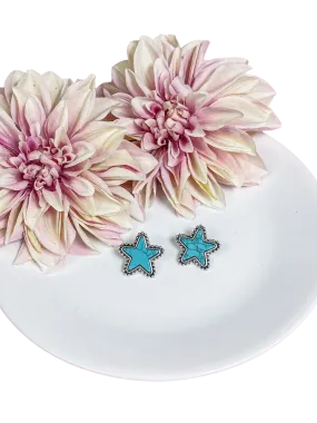 Southern Grace Women's The Moon & The Stars Turquoise Earrings