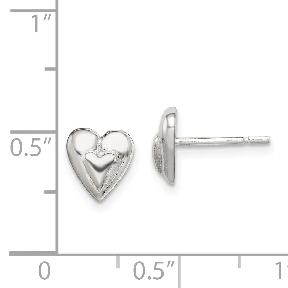 Sterling Silver Heart Mini Earring