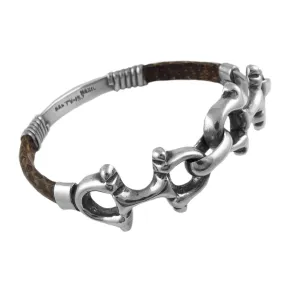 Sterling Silver Horse Snaffle Bracelet Cuff