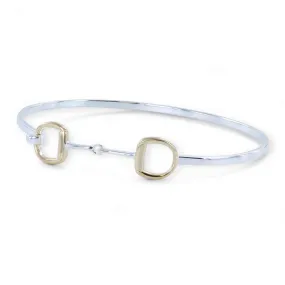 Sterling Silver Snaffle Cuff Bracelet - Gold Vermeil