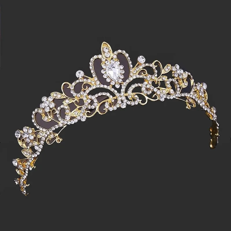 Stunning Royal Zircon Crystal Bridal Tiara Headpiece